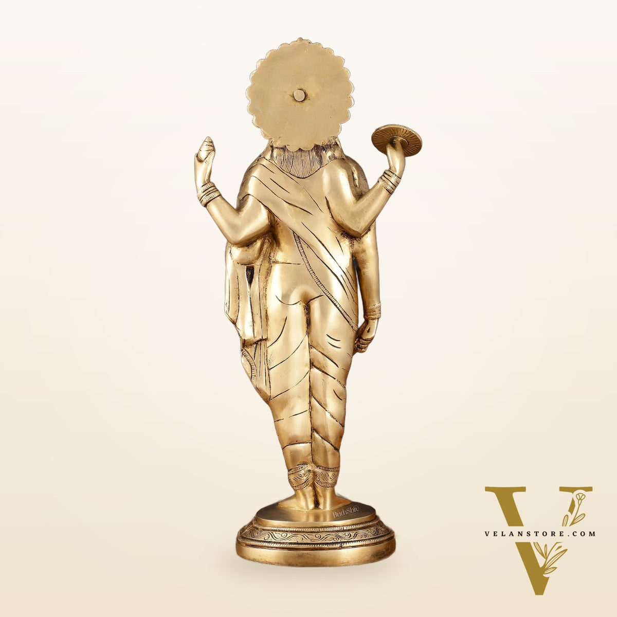 Pure Brass Superfine Dhanvantari Statue - 18" Height, 6 kg