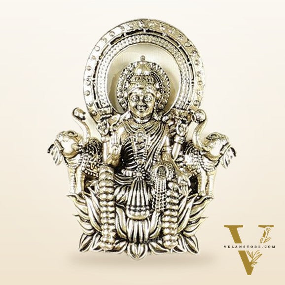 Pure Brass Superfine Ganesh Lakshmi Hanging on Wooden Frame - 9.5 Inch