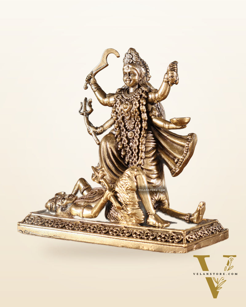 Pure Brass Superfine Goddess Kali Idol – 4"