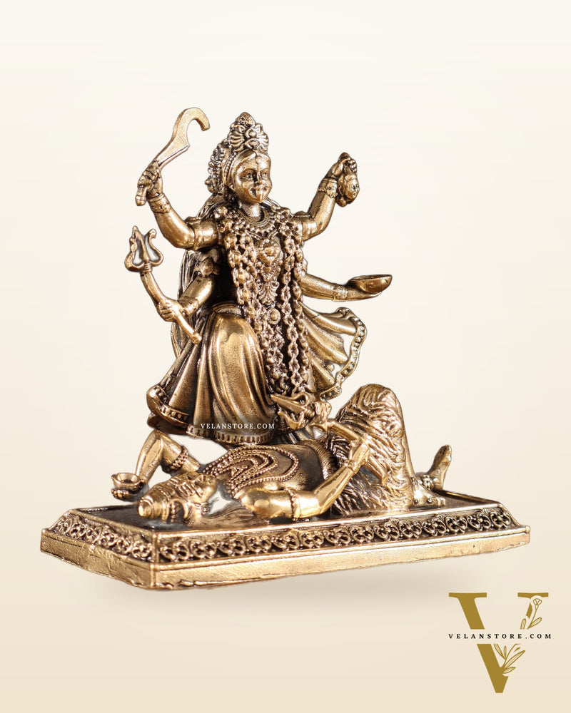 Pure Brass Superfine Goddess Kali Idol – 4"