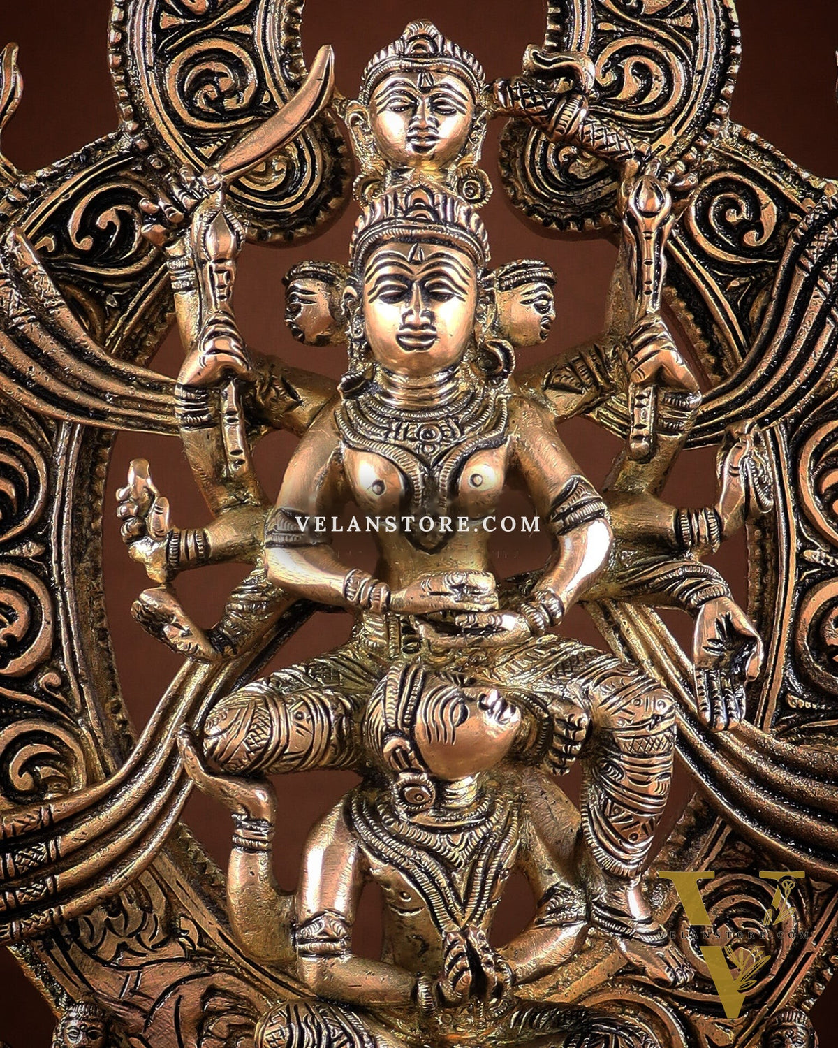 Pure Brass Superfine Goddess Kamakhya Devi Statue 12"