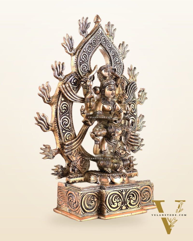 Pure Brass Superfine Goddess Kamakhya Devi Statue 12"