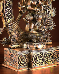 Pure Brass Superfine Goddess Kamakhya Devi Statue 12"