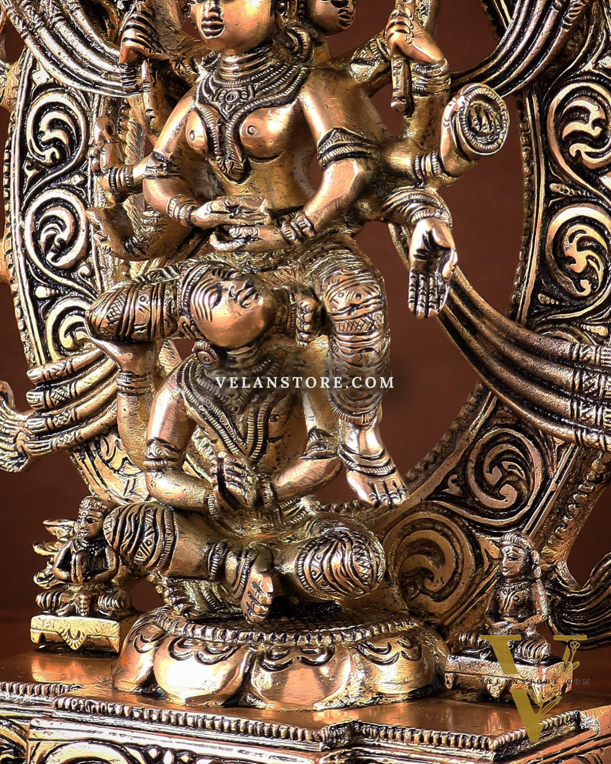 Pure Brass Superfine Goddess Kamakhya Devi Statue 12"