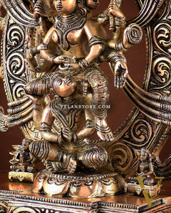 Pure Brass Superfine Goddess Kamakhya Devi Statue 12"