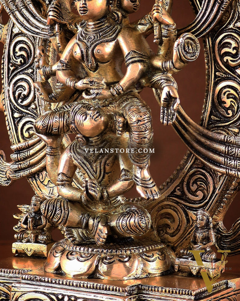 Pure Brass Superfine Goddess Kamakhya Devi Statue 12"