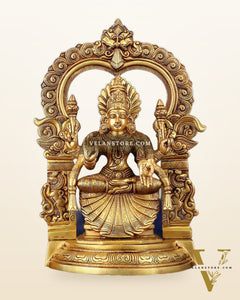Pure Brass Superfine Goddess Padmavathi Lakshmi Statue with Thiruvarchi - 18"