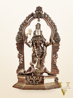 Pure Brass Superfine Handcrafted Goddess bhadra Kali Statue - 22"