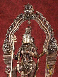 Pure Brass Superfine Handcrafted Goddess bhadra Kali Statue - 22"