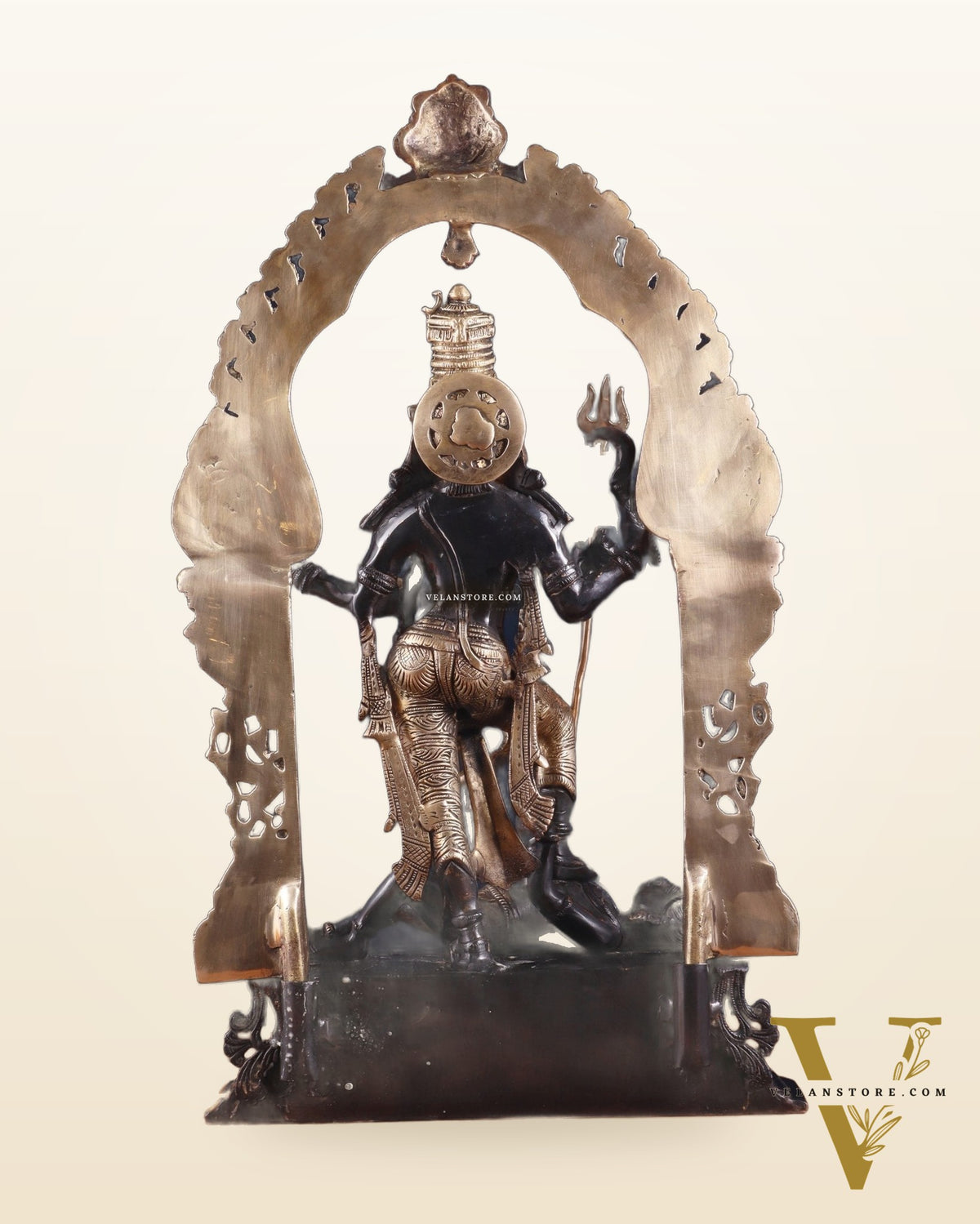 Pure Brass Superfine Handcrafted Goddess bhadra Kali Statue - 22" Black edition