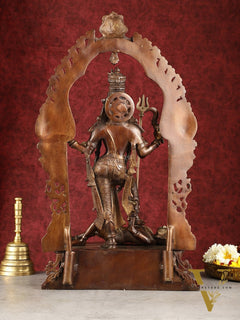 Pure Brass Superfine Handcrafted Goddess bhadra Kali Statue - 22"