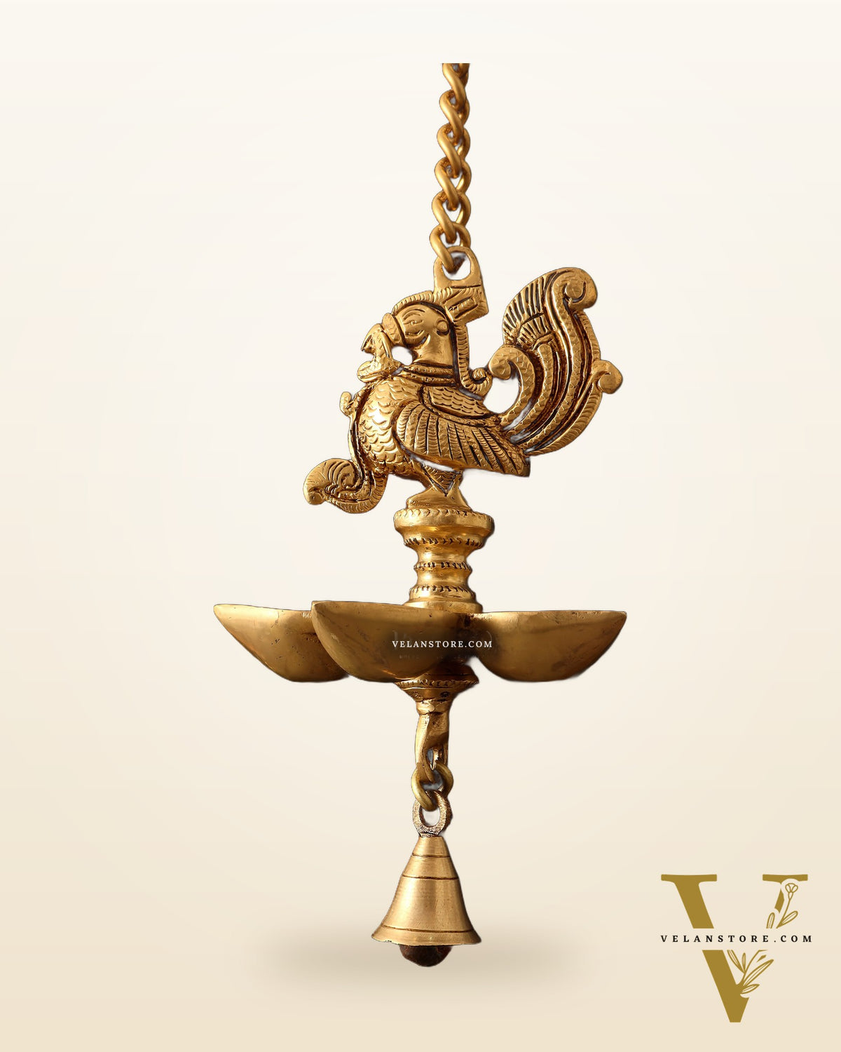 Pure Brass Superfine Hanging Annam Pakshi Diya 22"