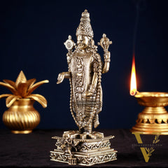 Pure Brass Superfine Intricate Tirupati Balaji Idol – 6"