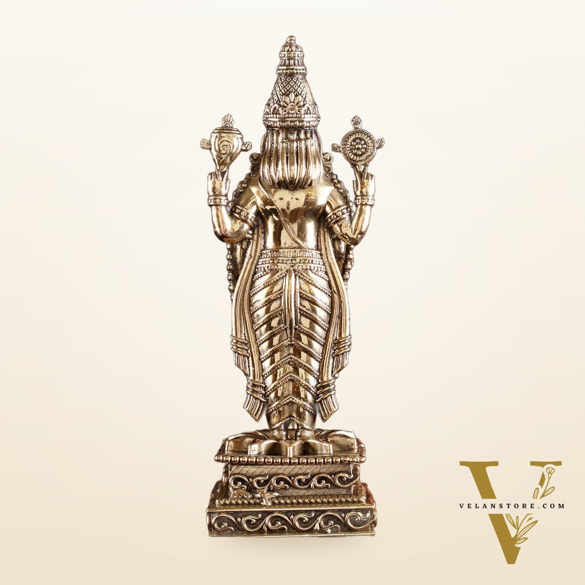 Pure Brass Superfine Intricate Tirupati Balaji Idol – 6"