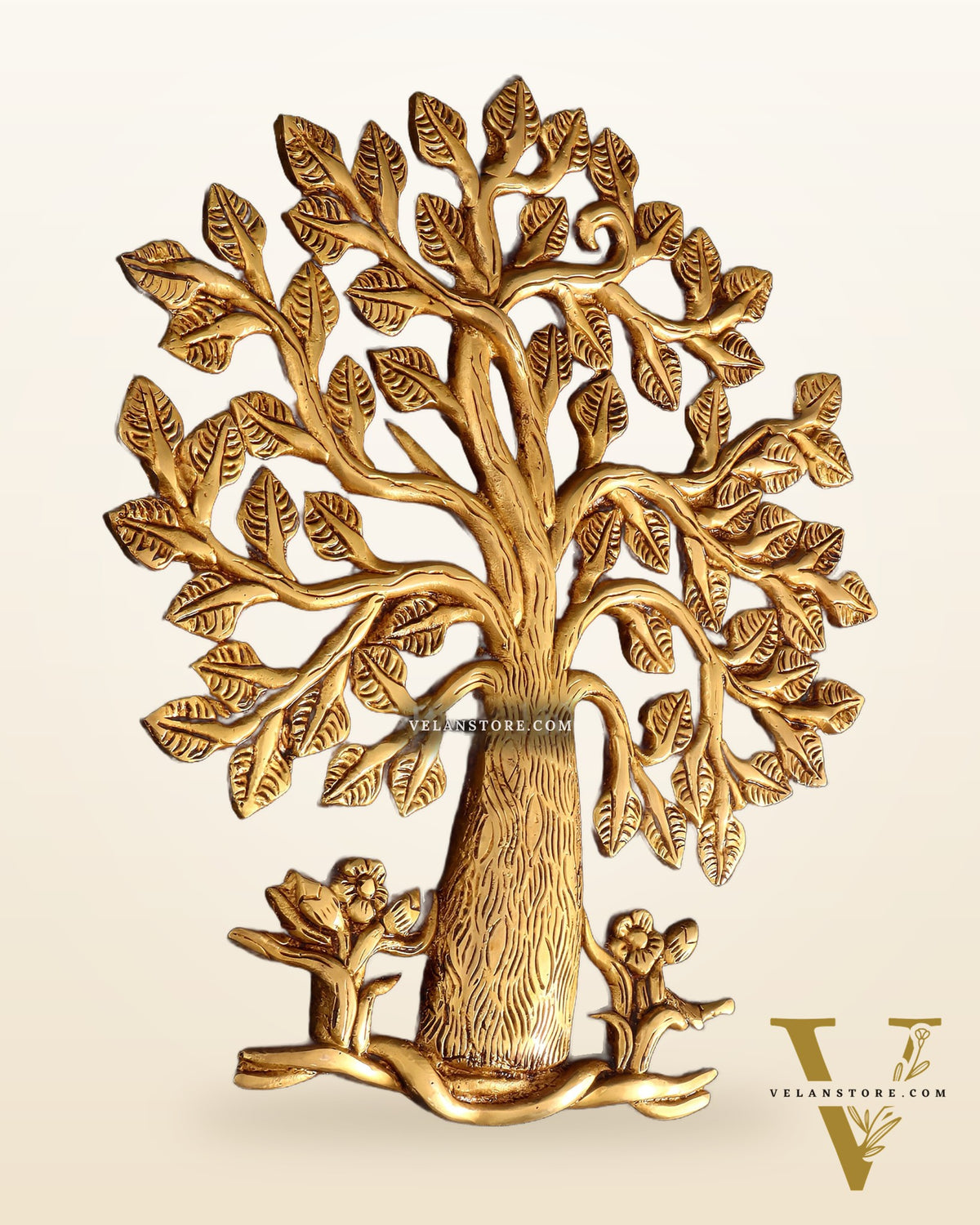 Pure Brass Superfine Kalpavriksha Tree Wall Hanging 10.5"