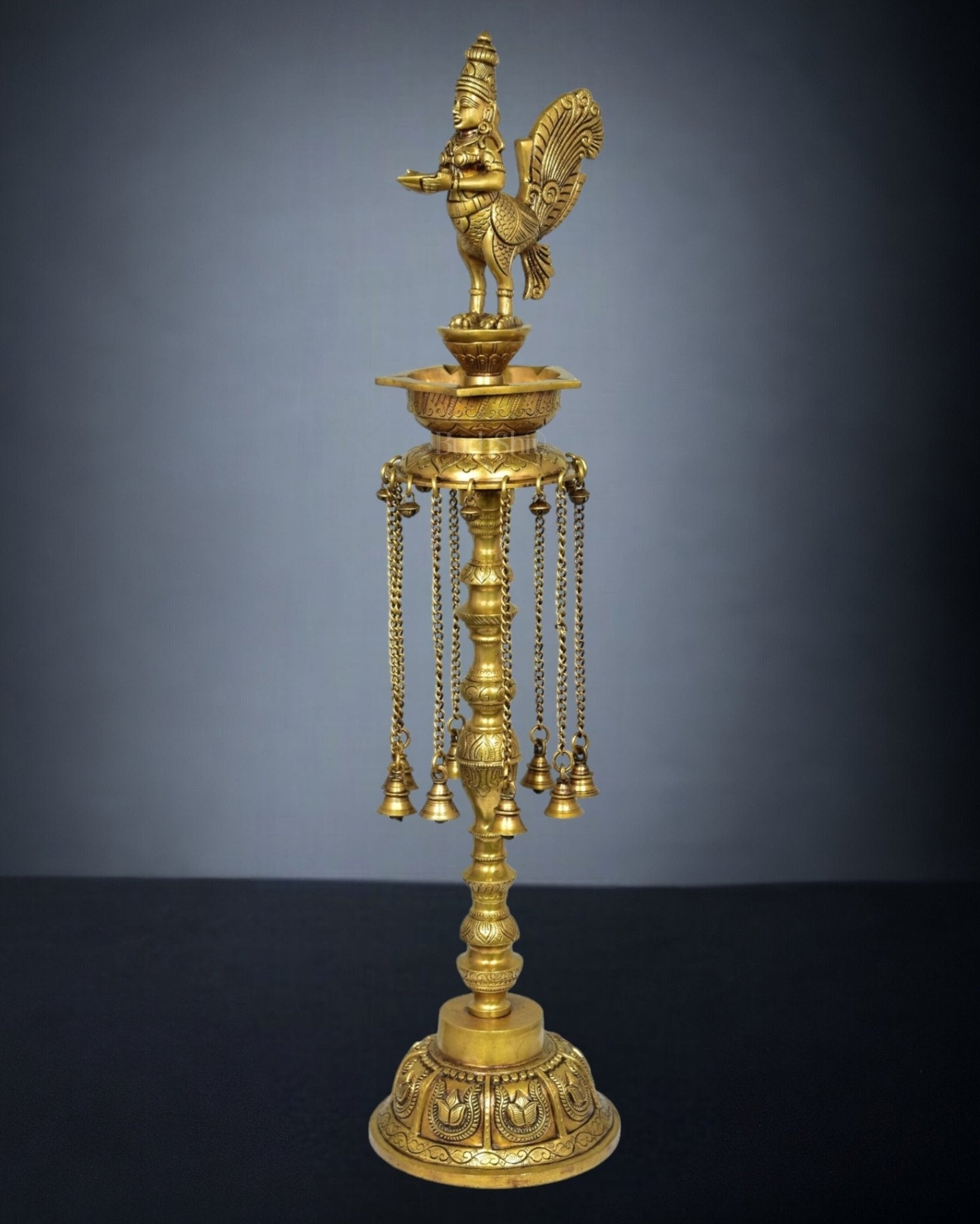 Pure Brass Superfine Kamadhenu vilakku oil lamp 30 inch