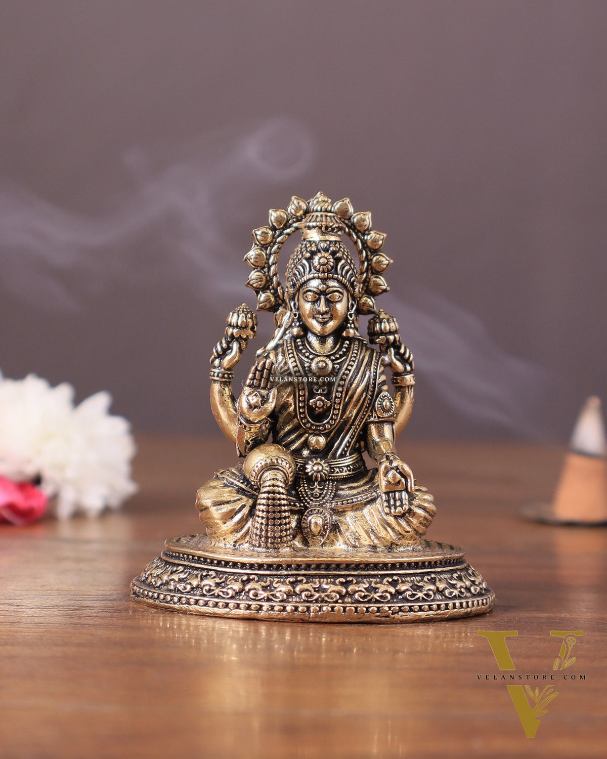 Pure Brass superfine Lakshmi Idol 3"