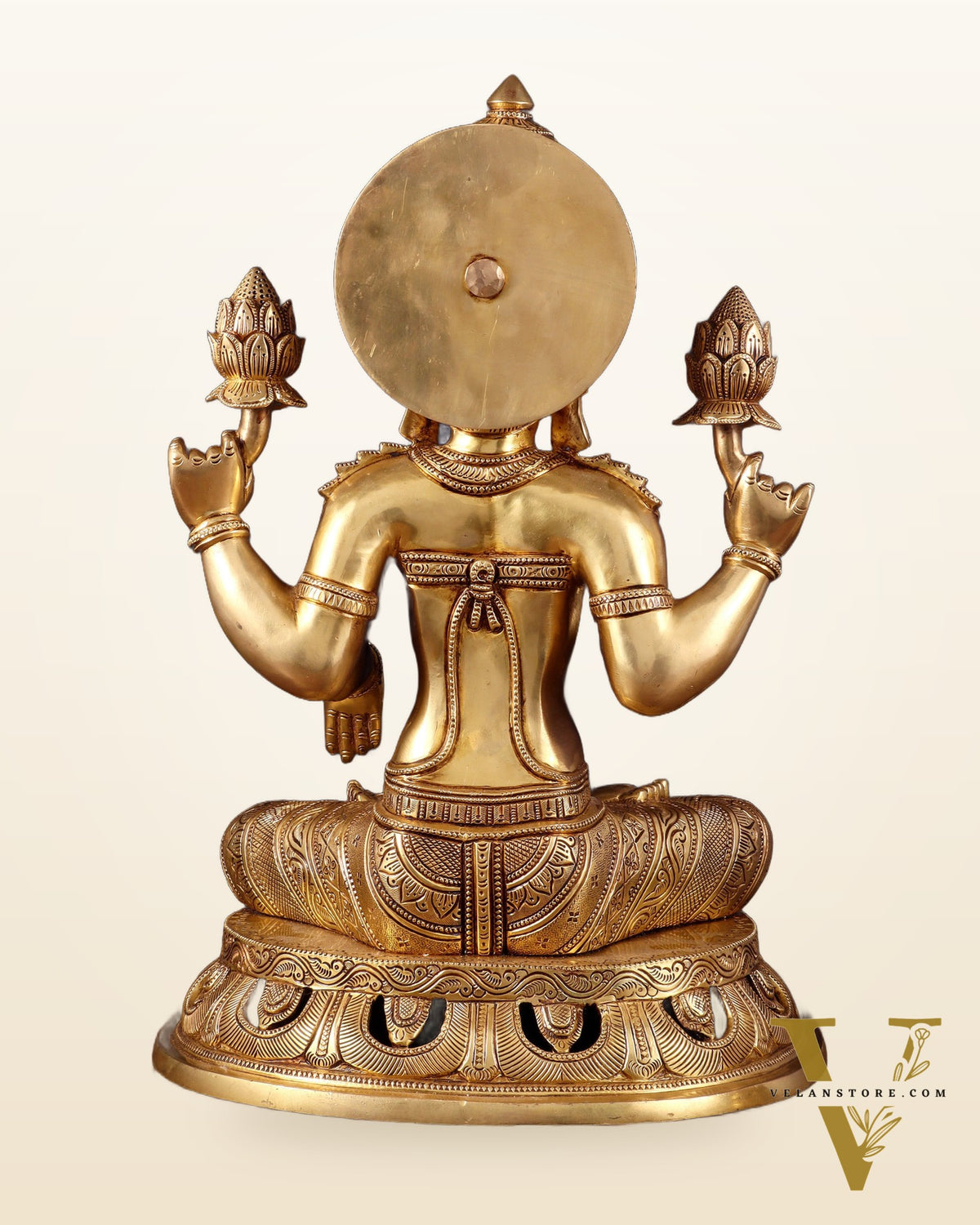 Pure Brass Superfine Lakshmi Statue – 17.5"