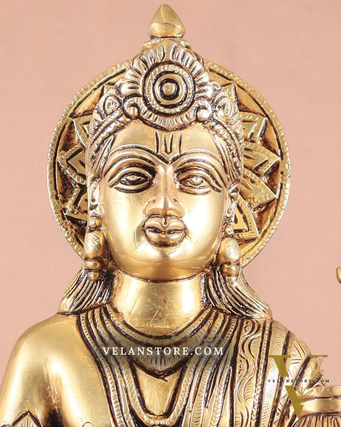 Pure Brass Superfine Lord Dhanvantari Statue with Enhanced Carvings 15 inch