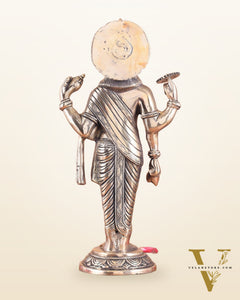 Pure Brass Superfine Lord Dhanvantari Statue with Enhanced Carvings 15 inch matte finish