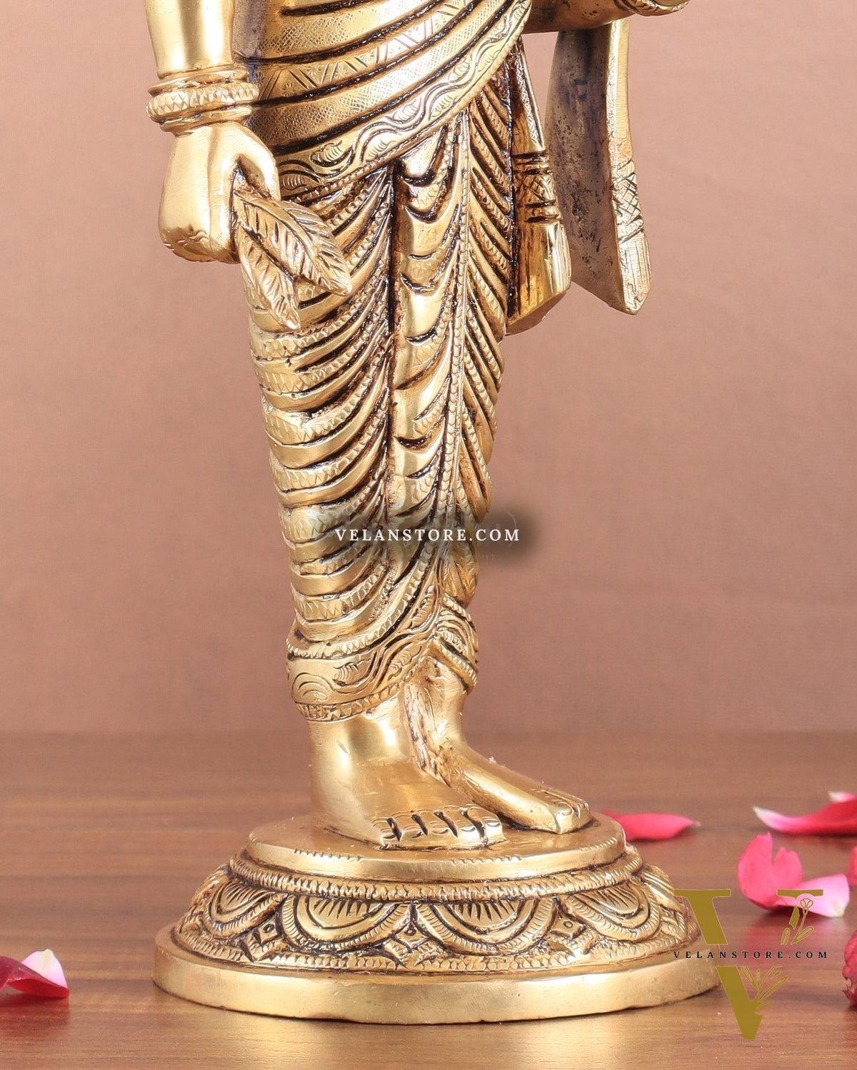 Pure Brass Superfine Lord Dhanvantari Statue with Enhanced Carvings 15 inch