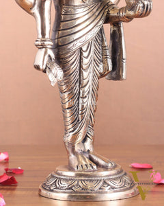 Pure Brass Superfine Lord Dhanvantari Statue with Enhanced Carvings 15 inch matte finish