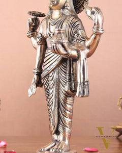 Pure Brass Superfine Lord Dhanvantari Statue with Enhanced Carvings 15 inch matte finish
