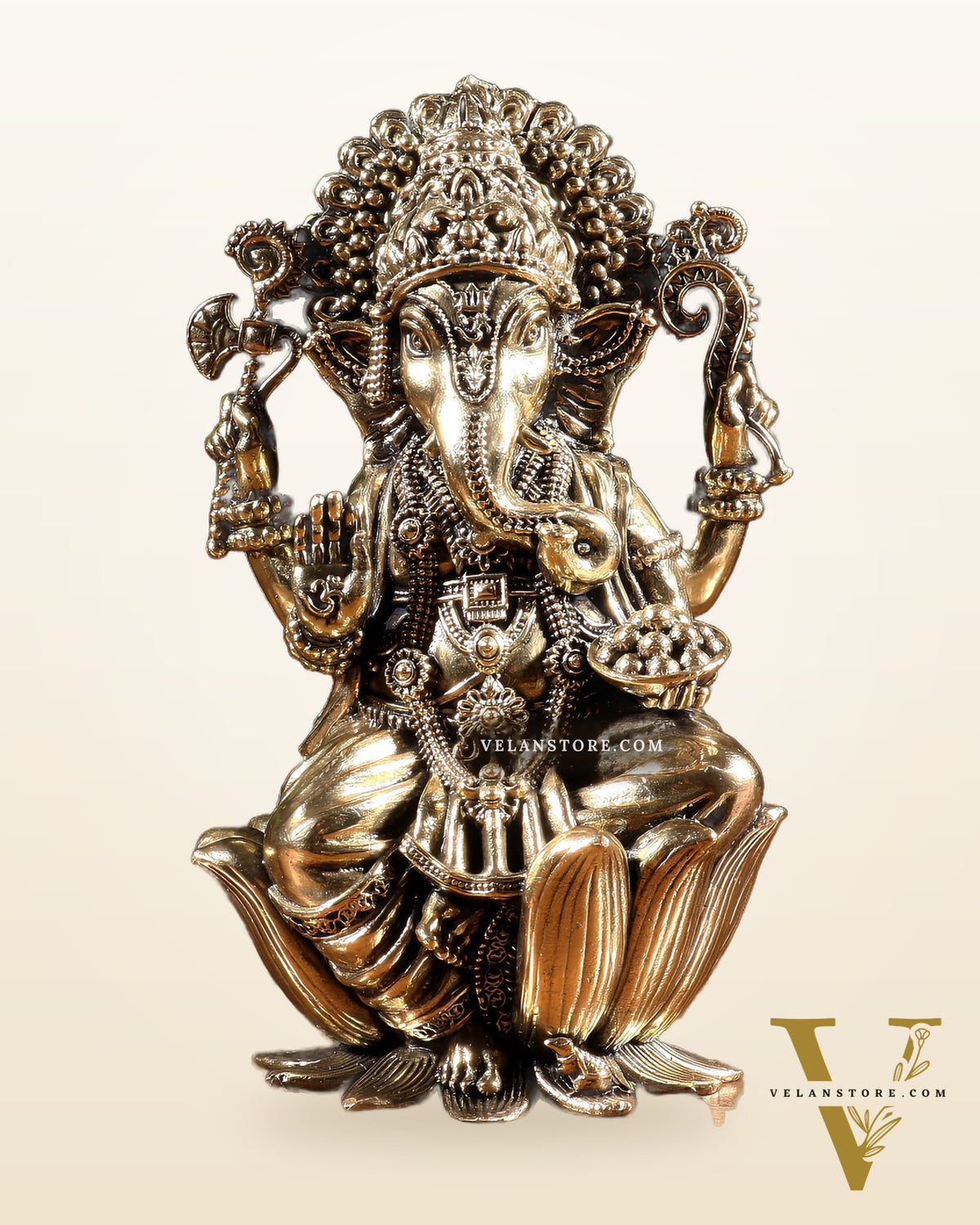 Pure Brass Superfine Lord Ganesha Idol | 6 inch