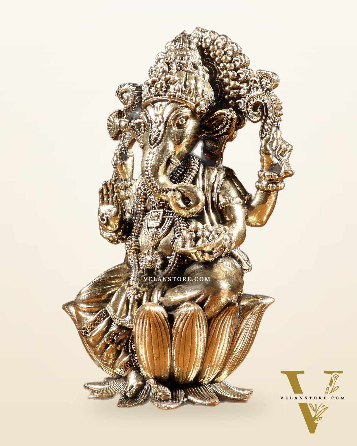 Pure Brass Superfine Lord Ganesha Idol | 6 inch