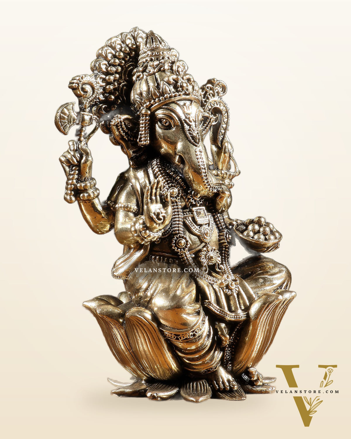Pure Brass Superfine Lord Ganesha Idol | 6 inch