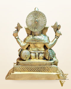 Pure Brass Superfine Lord Ganesha Idol - 9"