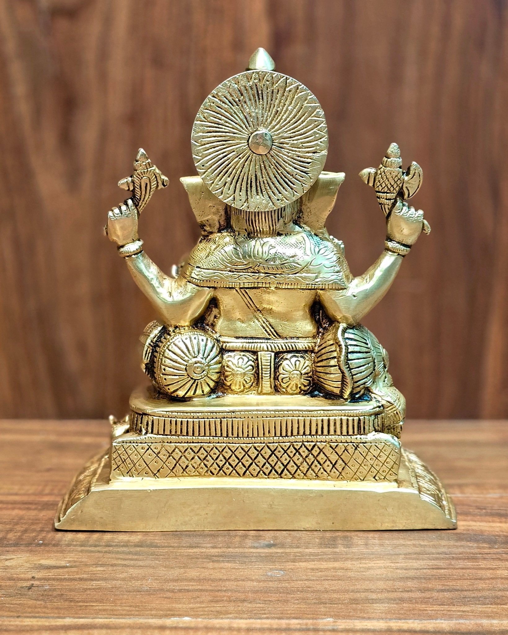 Pure Brass Superfine Lord Ganesha Idol - 9"