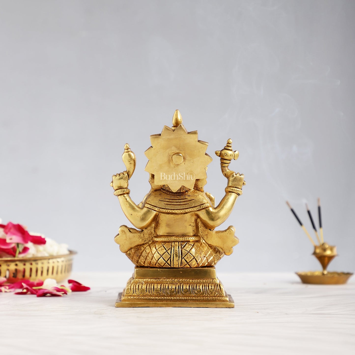 Pure Brass Superfine Lord Ganesha Statue - 6.5 inch