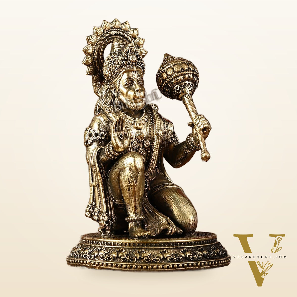 Pure Brass Superfine Lord Hanuman Idol - 3.5 inch