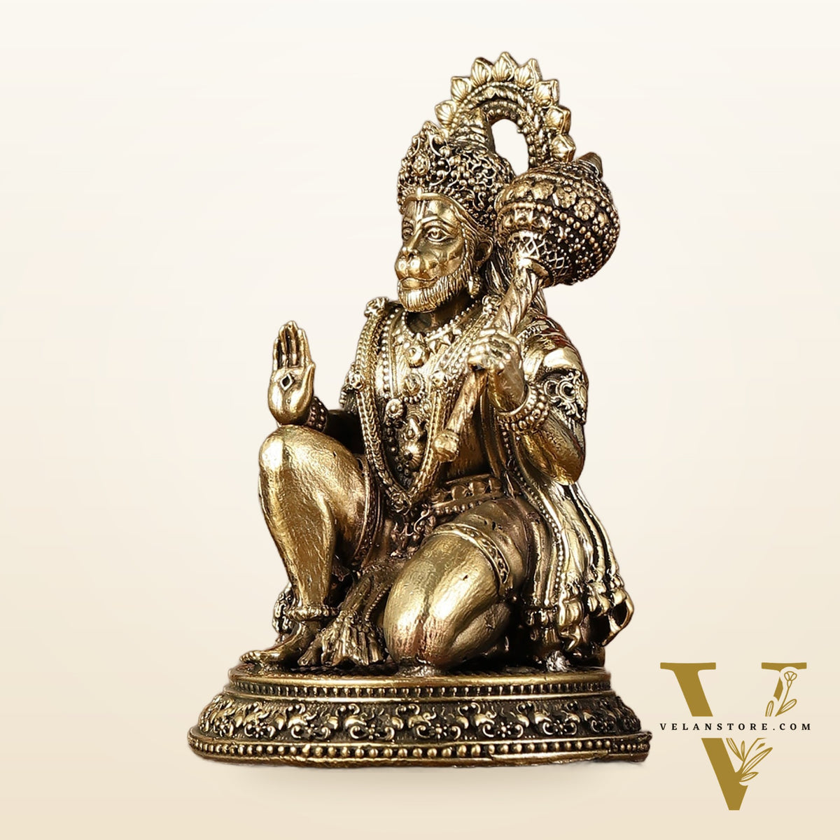 Pure Brass Superfine Lord Hanuman Idol - 3.5 inch