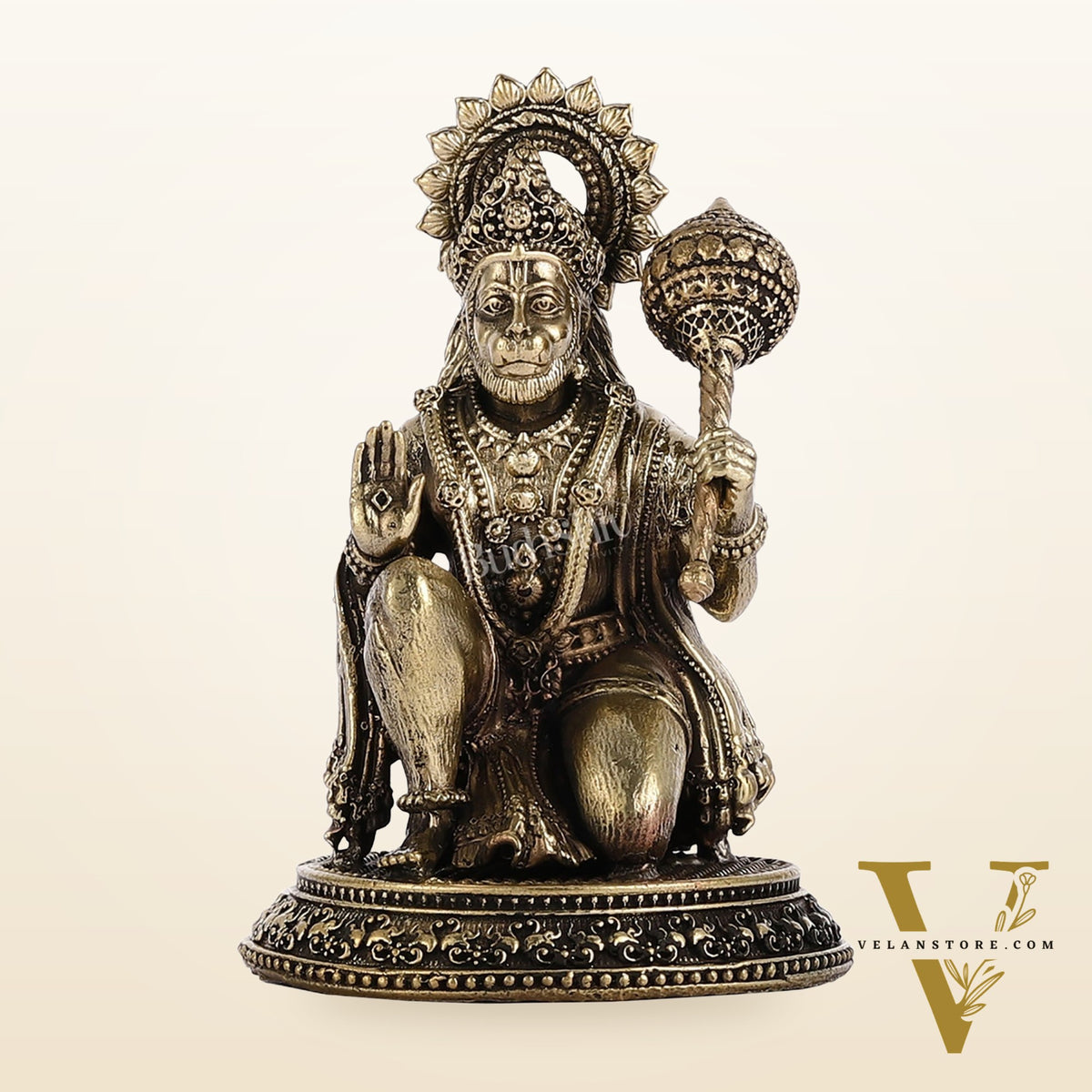 Pure Brass Superfine Lord Hanuman Idol - 3.5 inch