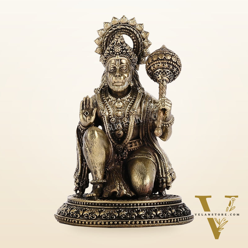 Pure Brass Superfine Lord Hanuman Idol - 3.5 inch