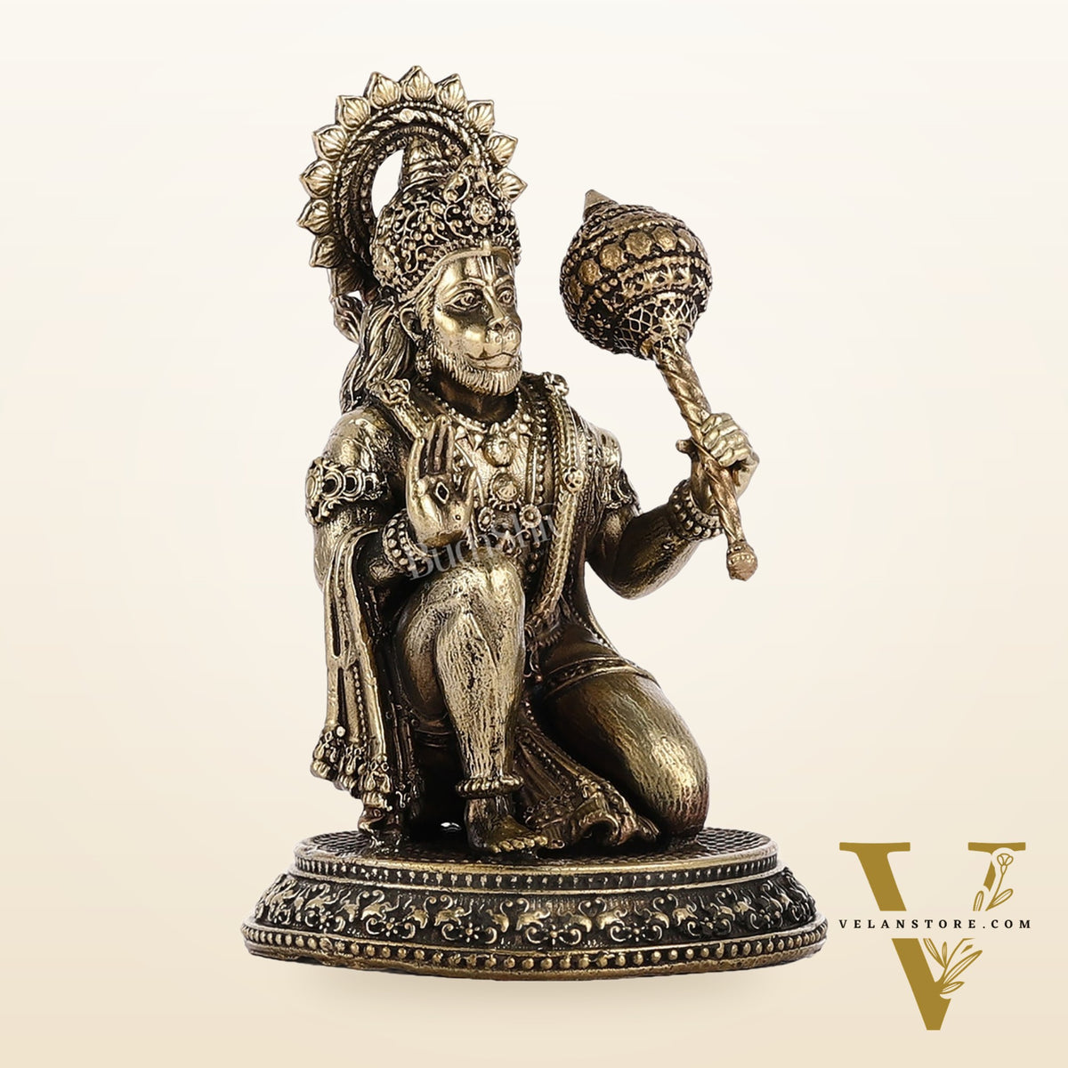 Pure Brass Superfine Lord Hanuman Idol - 3.5 inch