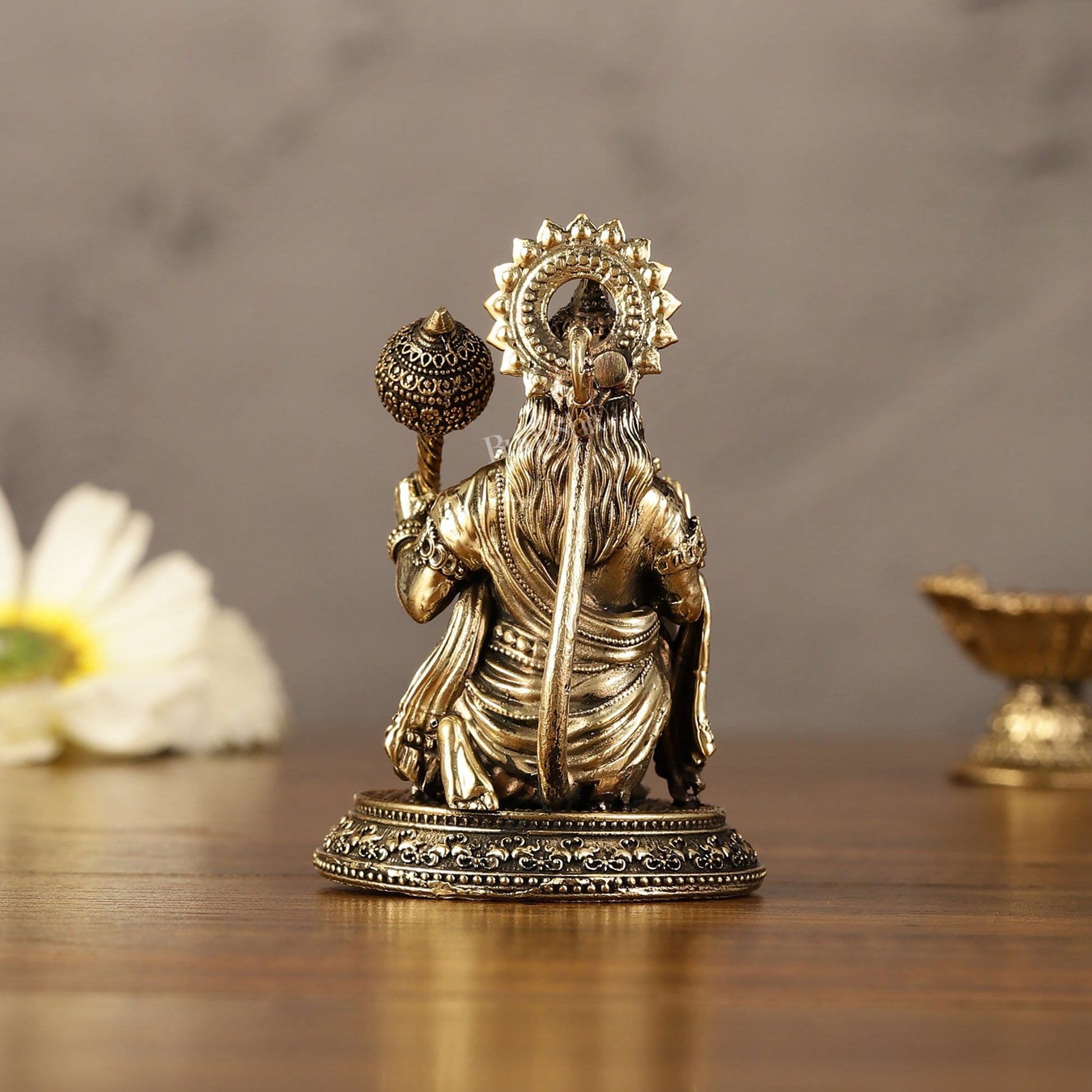 Pure Brass Superfine Lord Hanuman Idol - 3.5 inch