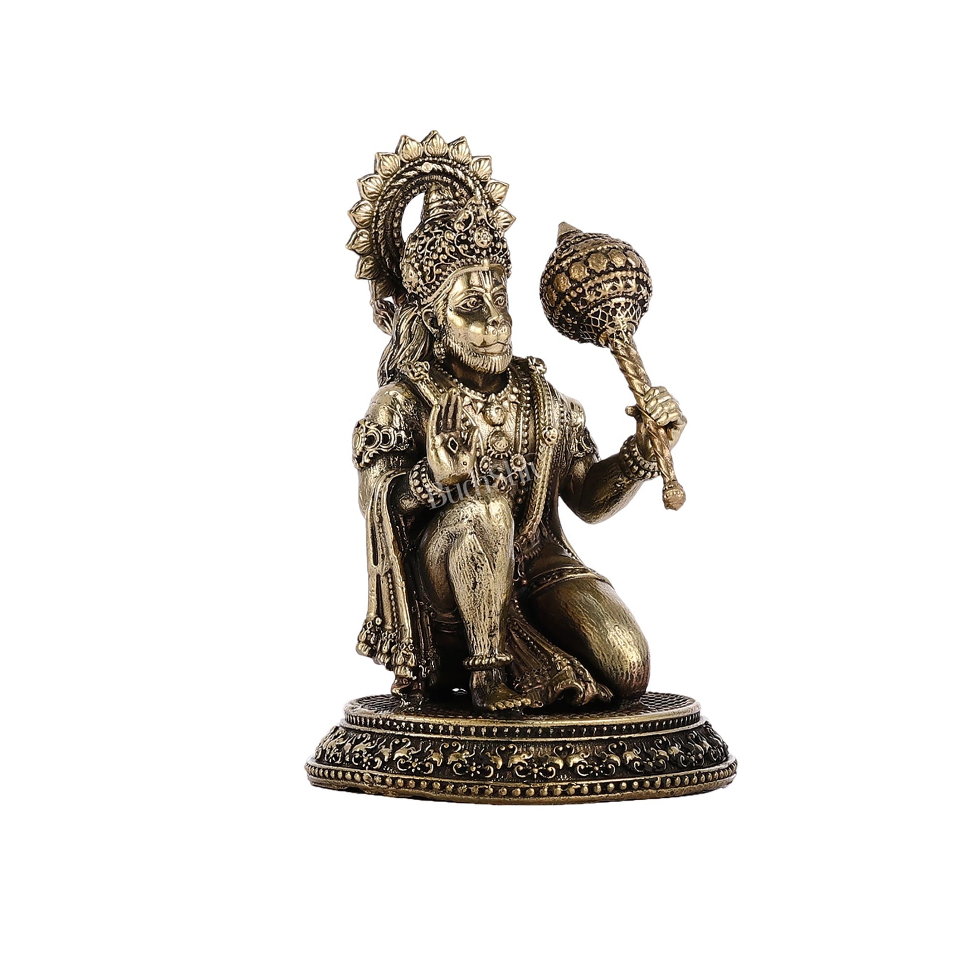 Pure Brass Superfine Lord Hanuman Idol - 3.5 inch