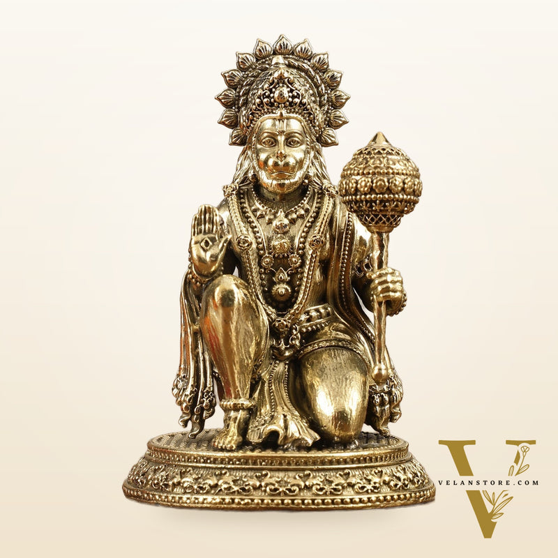 Pure Brass Superfine Lord Hanuman Idol - 4.5 inch