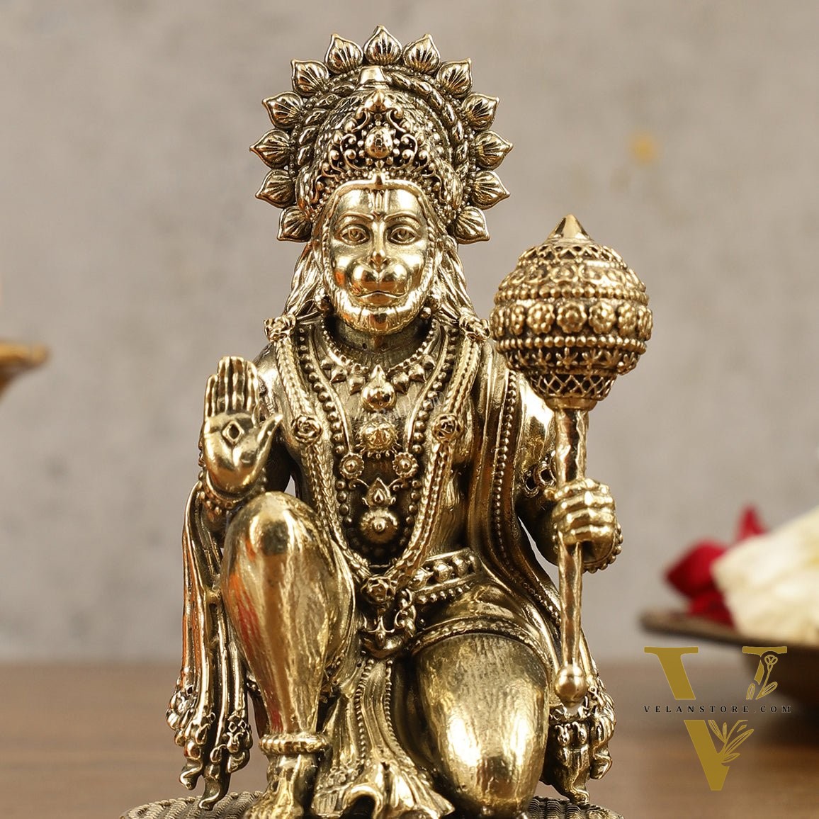 Pure Brass Superfine Lord Hanuman Idol - 4.5 inch