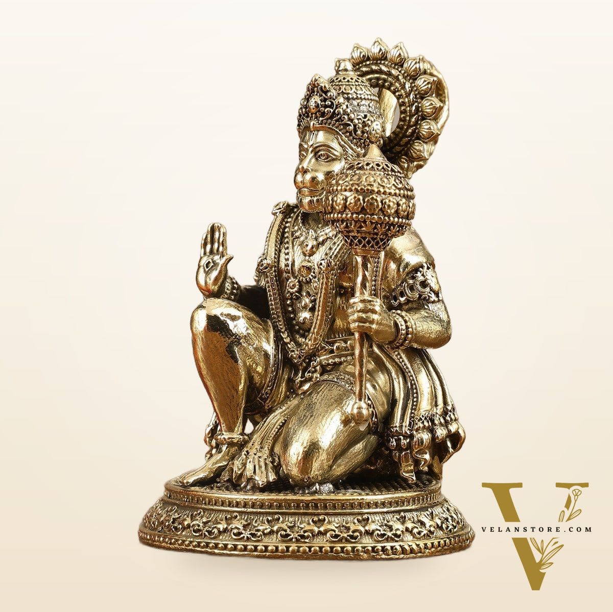Pure Brass Superfine Lord Hanuman Idol - 4.5 inch