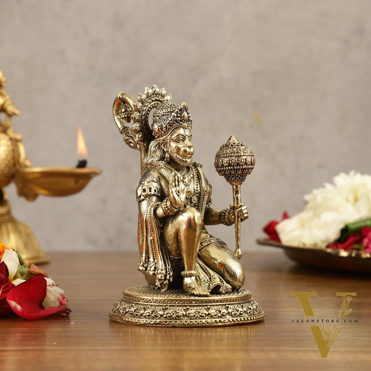 Pure Brass Superfine Lord Hanuman Idol - 4.5 inch