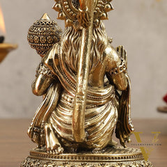 Pure Brass Superfine Lord Hanuman Idol - 4.5 inch