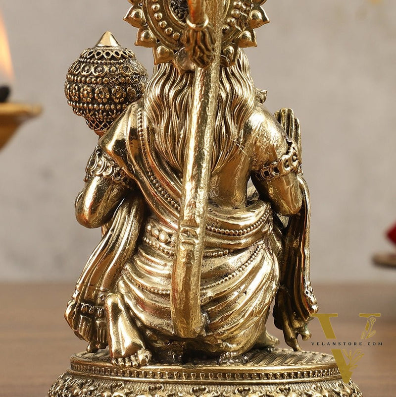 Pure Brass Superfine Lord Hanuman Idol - 4.5 inch