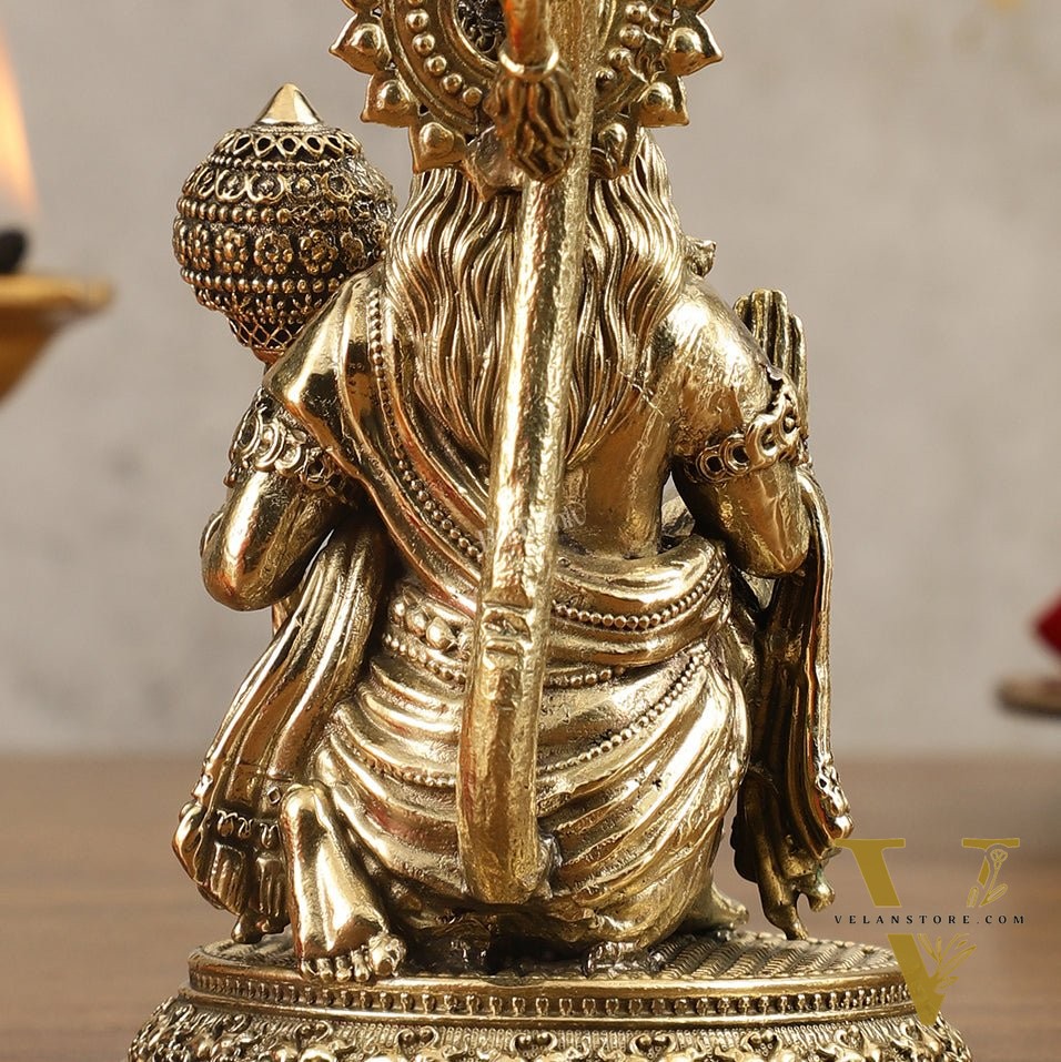 Pure Brass Superfine Lord Hanuman Idol - 4.5 inch