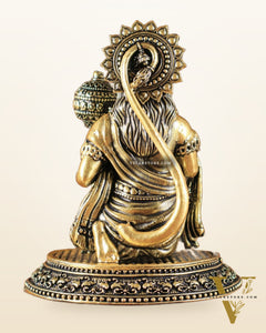 Pure Brass Superfine Lord Hanuman Idol golden tone
