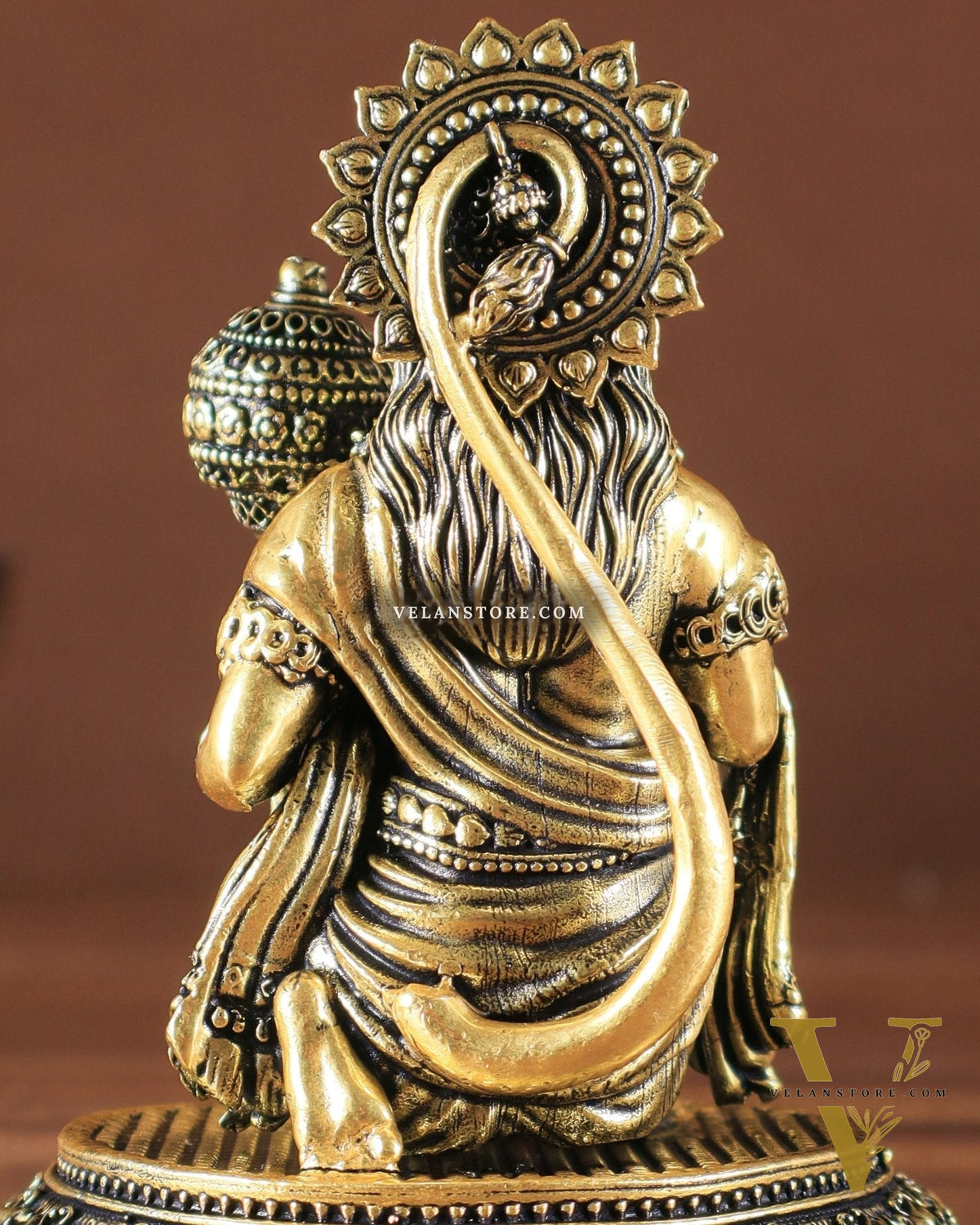 Pure Brass Superfine Lord Hanuman Idol golden tone