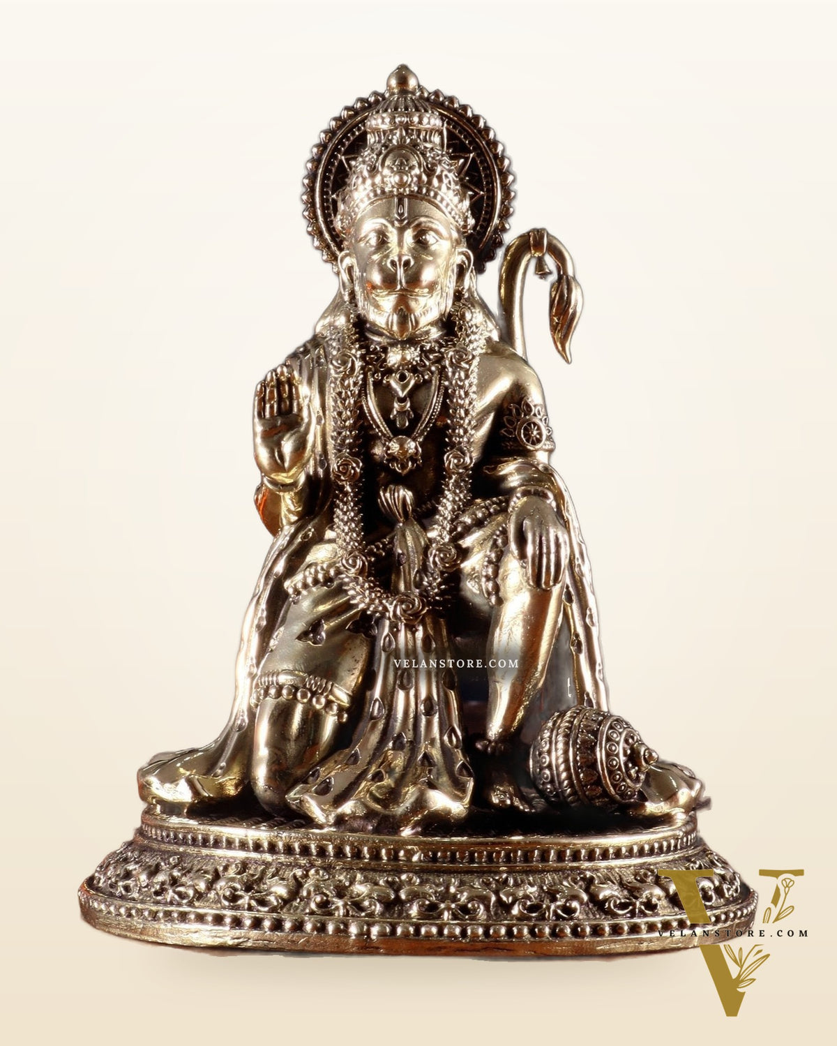 Pure Brass Superfine Lord Hanuman Idol – Intricate Carvings 5.5 inch